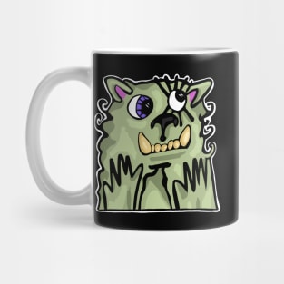 Green Fluffy Imaginary Friend Monster Mug